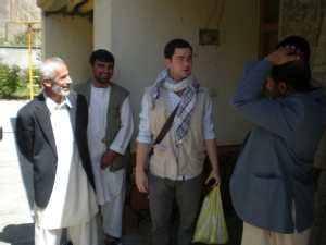 James Long visiting the Electoral Complaints Commission in the Panjsher Valley, Afghanistan, in 2010.